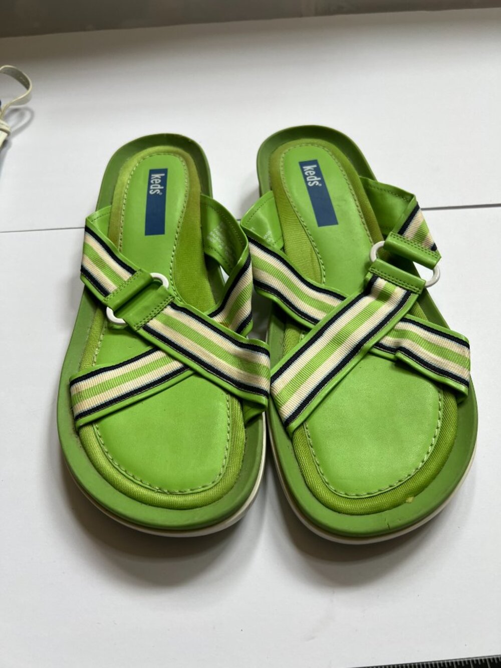 Nautica Blue and Green Tote with Keds Blue and Green Sandals W 81/2 - Picture 10 of 12